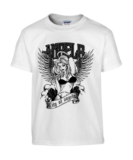 T-shirt Homme Sexy Angels [Tattoo, Tatouage, Pin-Up, Ange, Coquin] T-shirt Manches Courtes, Col Rond