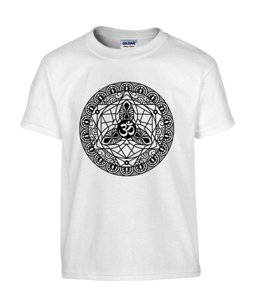 T-shirt Homme Tattoo Mandala Ohm [Tatouage, Religion, Spiritualité, Zen] T-shirt Manches Courtes, Col Rond