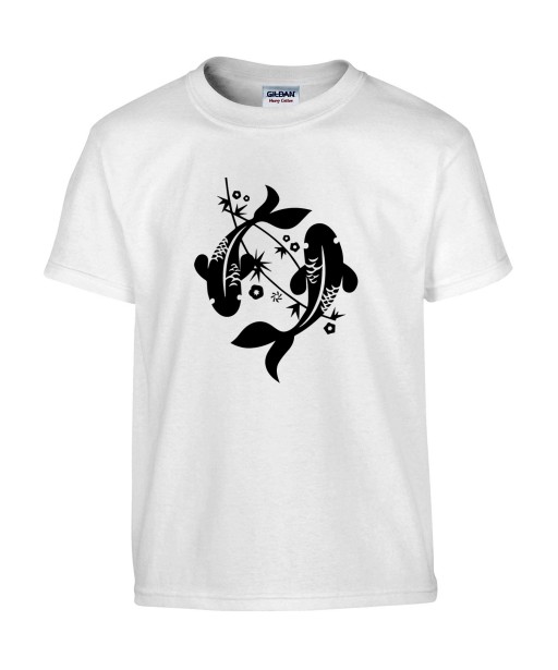 T-shirt Homme Tattoo Carpe Japonaise [Tatouage, Irezumi, Spiritualité, Japon, Zen, Animaux, Poisson, Religion] T-shirt Manches Courtes, Col Rond