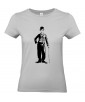 T-shirt Femme Charlie Chaplin Silhouette [Cinéma, Star, Artiste, Rétro, Films, Célébrité] T-shirt Manches Courtes, Col Rond