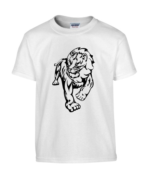 T-shirt Homme Tattoo Lion Design [Tatouage Animaux, Graphique, Zodiac] T-shirt Manches Courtes, Col Rond