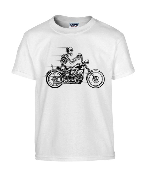 T-shirt Homme Tête de Mort Moto