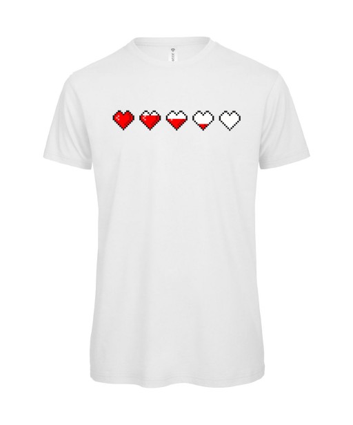 T-shirt Homme Gaming Life [Geek, Pixel, Console, Heart] T-shirt manches courtes, Col Rond