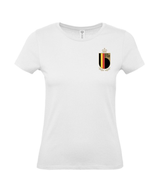 T-shirt Femme Foot Belgique [Foot, sport, Equipe de foot, Belgique, Diables Rouges] T-shirt manches courtes, Col Rond