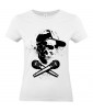 T-shirt Femme Tête de Mort Rap [Street Art, Urban, Hip-Hop, Musique] T-shirt Manches Courtes, Col Rond