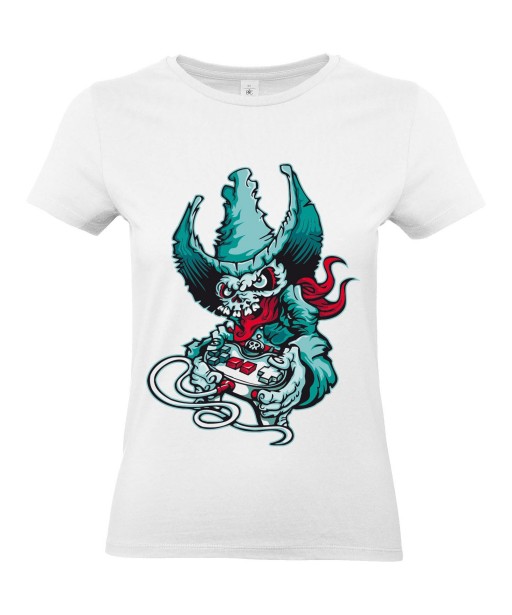 T-shirt Femme Tête de Mort Gamer [Skull, Cowboy, Western] T-shirt Manches Courtes, Col Rond