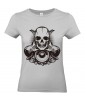 T-shirt Femme Tête de Mort Guitare [Skull, Rock, Musique] T-shirt Manches Courtes, Col Rond