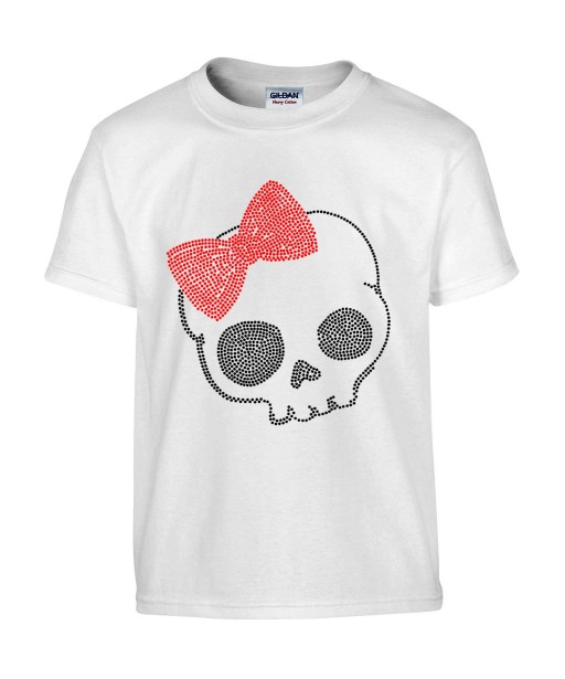 T-shirt Homme Tête de Mort Hello Kitty [Skull, Gothique, Humour Noir, Chat, Parodie] T-shirt Manches Courtes, Col Rond