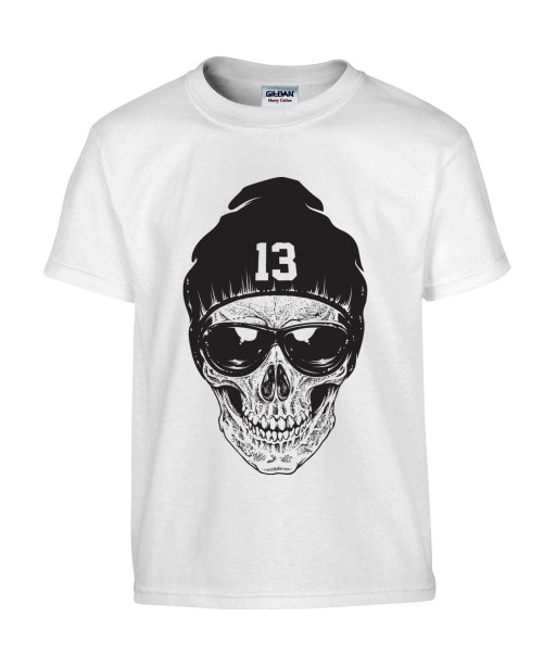T-shirt Homme Tête de Mort Urban [Skull, Skater, Hip-Hop, Street Art, Swag] T-shirt Manches Courtes, Col Rond