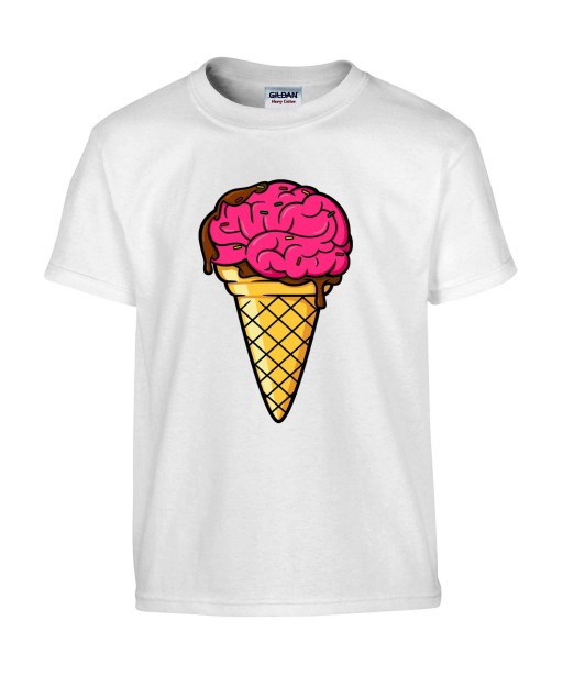 T-shirt Homme Trash Glace Cerveau [Humour Noir, Swag, Fun, Drôle] T-shirt Manches Courtes, Col Rond