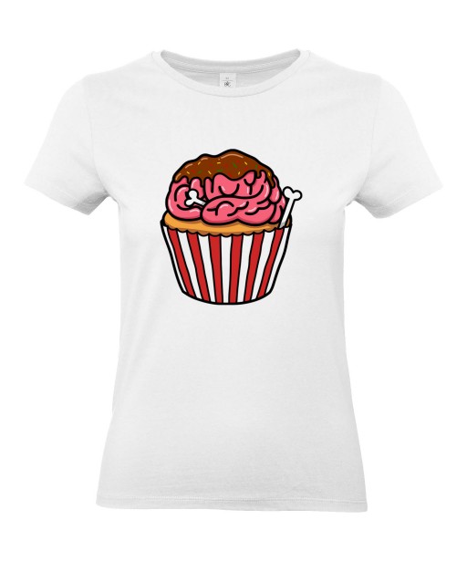 T-shirt Femme Trash Cupcake [Humour Noir, Cerveau, Muffin, Swag, Fun, Drôle] T-shirt Manches Courtes, Col Rond