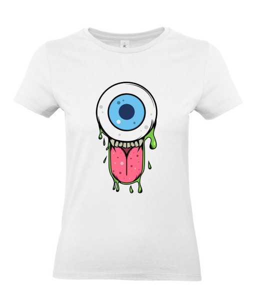 T-shirt Femme Trash Oeil [Humour Noir, Swag, Fun, Drôle] T-shirt Manches Courtes, Col Rond
