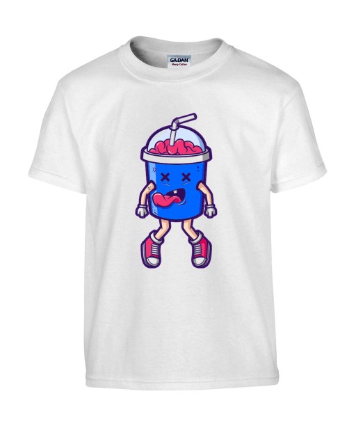 T-shirt Homme Trash Milkshake [Humour Noir, Cerveau, Swag, Fun, Drôle] T-shirt Manches Courtes, Col Rond