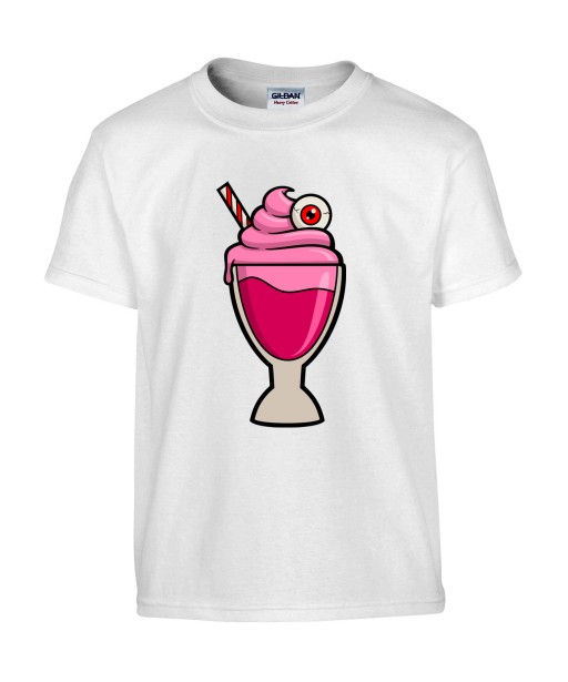 T-shirt Homme Trash Glace Fraise [Humour Noir, Swag, Fun, Drôle] T-shirt Manches Courtes, Col Rond
