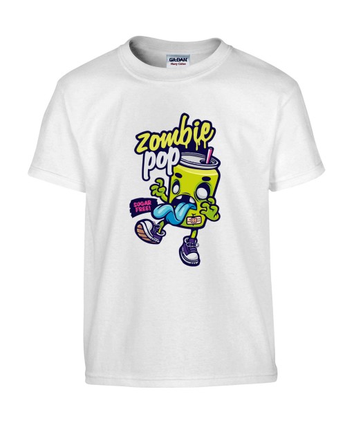 T-shirt Homme Zombie Pop [Humour Noir, Trash, Swag, Fun, Drôle] T-shirt Manches Courtes, Col Rond