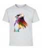 T-shirt Homme Pop Art Aigle [Graphique, Animaux, Géométrique, Oiseau, Abstract, Colorful] T-shirt Manches Courtes, Col Rond