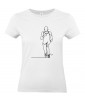 T-shirt Femme Ligne Course [Graphique, Design, Trait, Sport, Running, Trail] T-shirt Manches Courtes, Col Rond
