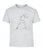 T-shirt Homme Ligne Football [Graphique, Design, Trait, Sport, Footballeur, Ballon] T-shirt Manches Courtes, Col Rond