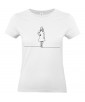 T-shirt Femme Ligne Femme Mannequin [Graphique, Design, Trait, Mariage, EVJF] T-shirt Manches Courtes, Col Rond