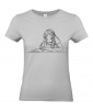 T-shirt Femme Ligne Fille Lecture [Graphique, Design, Trait, Livre] T-shirt Manches Courtes, Col Rond