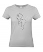 T-shirt Femme Ligne Couple [Graphique, Design, Trait, Mariage, Romantique, Amour, Love] T-shirt Manches Courtes, Col Rond