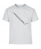 T-shirt Homme Ligne Stylo [Graphique, Design, Trait, Écrivain, Plume, Charlie, Liberté Expression] T-shirt Manches Courtes, Col Rond