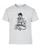T-shirt Homme Pin-Up Tailleur [Rétro, Bourgeoise, Café, Thé, Vintage, Sexy] T-shirt Manches Courtes, Col Rond