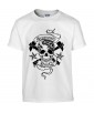 T-shirt Homme Tête de Mort Tattoo [Skull, Gothique, Tatouage] T-shirt Manches Courtes, Col Rond