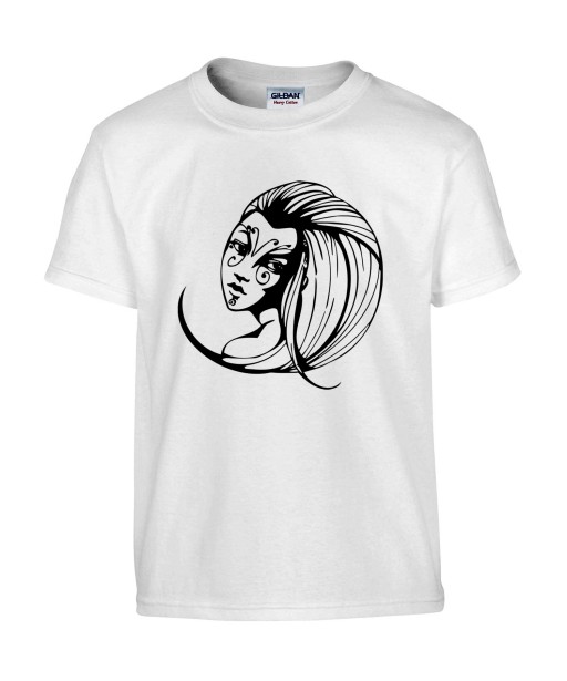T-shirt Homme Tattoo Visage [Tatouage, Femme, Papillon] T-shirt Manches Courtes, Col Rond