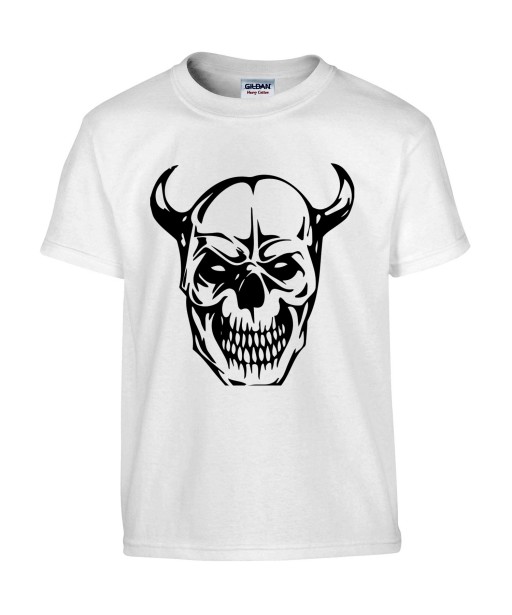 T-shirt Homme Tattoo Tête de Mort [Skull, Tatouage, Démon] T-shirt Manches Courtes, Col Rond