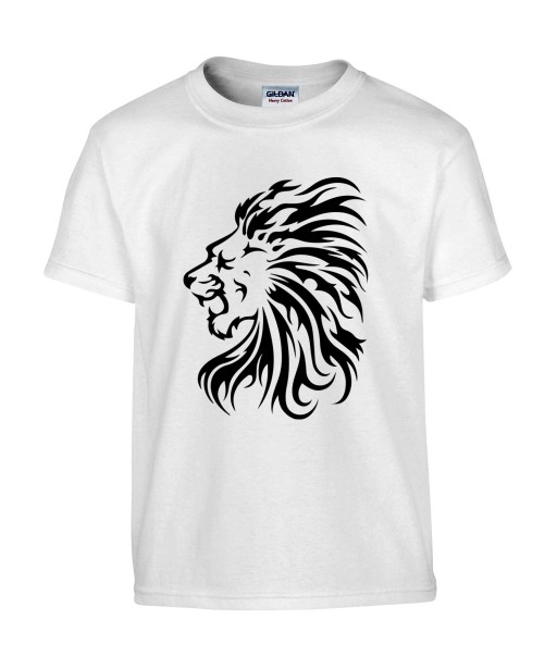 T-shirt Homme Tattoo Tribal Lion [Tatouage Animaux, Zodiac] T-shirt Manches Courtes, Col Rond