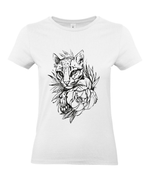 T-shirt Femme Tattoo Lionceau [Tatouage, Animaux, Graphique, Design, Lion, Zodiac] T-shirt Manches Courtes, Col Rond