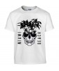 T-shirt Homme Tête de Mort Miami [Skull, Graphique, Design, Beach, Summer] T-shirt Manches Courtes, Col Rond